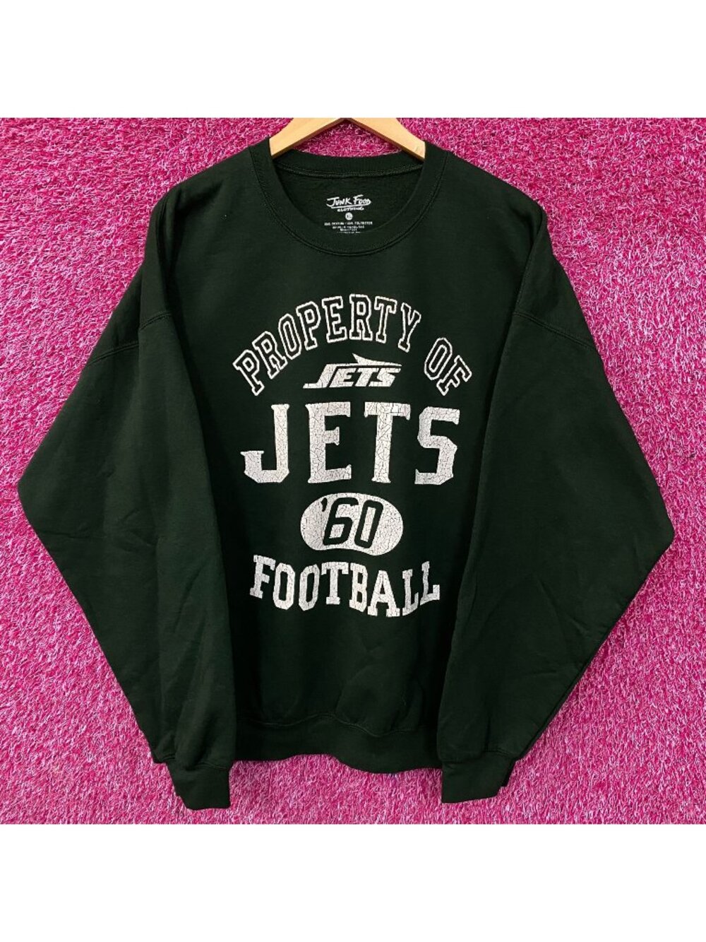 Junk Food Clothing New York Jets Property of Jets Green Sweatshirt XL